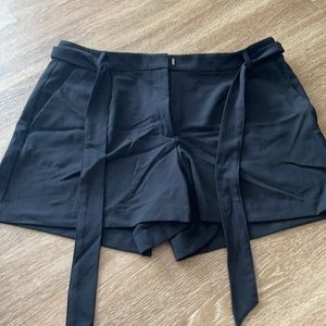 NWT LOFT black tie high waist dress shorts